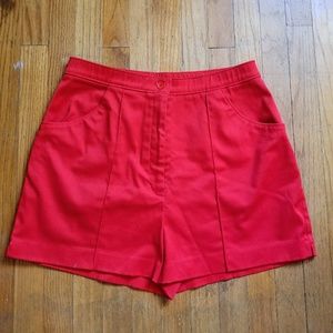 Red Highwaisted Shorts